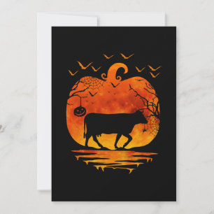 KUH HALLOWEEN KOSTÜM KÜRBIS HERBST SAISON EINLADUNG