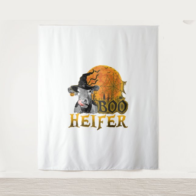 Kuh Halloween Wandteppich (Vorderseite)