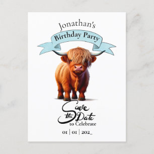 Kuh Happy Birthday Boy Postcard Postkarte
