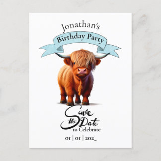 Kuh Happy Birthday Boy Postcard Postkarte