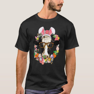 Kuh Hasenohren Frohe Ostern Landwirtschaft Bauer T-Shirt