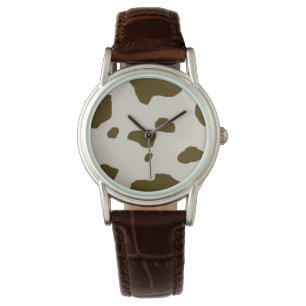 KUH-HAUT-Braun Armbanduhr