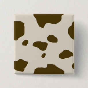 KUH-HAUT Brown-Stellen Button