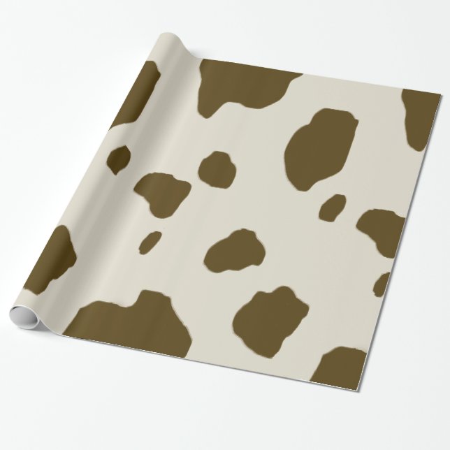 KUH-HAUT Brown-Tierdruck Geschenkpapier (Ungerollt)