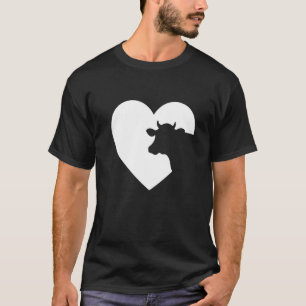 Kuh Herz Für Ein Mädchen Das Kühe Liebt Bauernhof T-Shirt