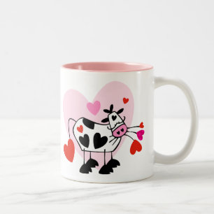 Kuh-Herzen Zweifarbige Tasse