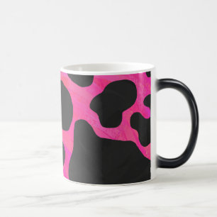 Kuh Hot Pink und Schwarz Druck Verwandlungstasse