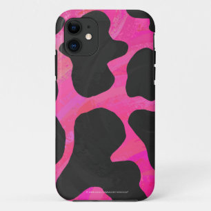 Kuh Hot Pink und Schwarz Print iPhone 11 Hülle