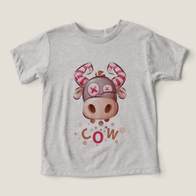 Kuh im Childish-Stil Gezeichnet (Design Vorderseite)