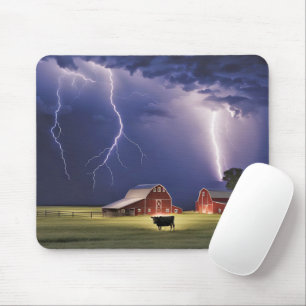 Kuh im Gewitter Mousepad