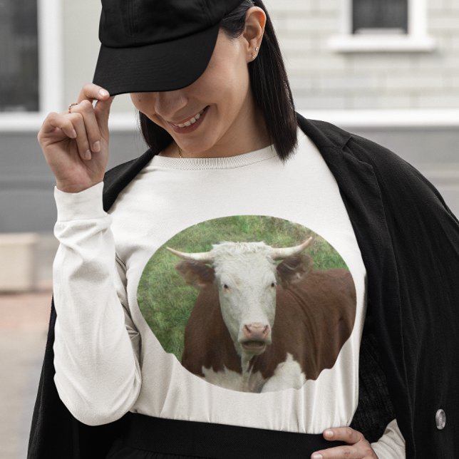 Kuh im Gras Cameo Long Sleeve Shirt (Cow in Grass Cameo Long Sleeve Shirt)