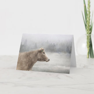 Kuh im sinkenden Schnee Karte