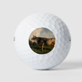 Kuh in einem Feld (Zuchttier) (von Filippo Palizzi Golfball