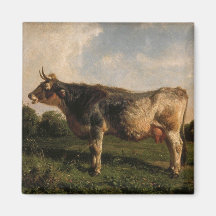 Kuh in einem Feld (Zuchttier) (von Filippo Palizzi