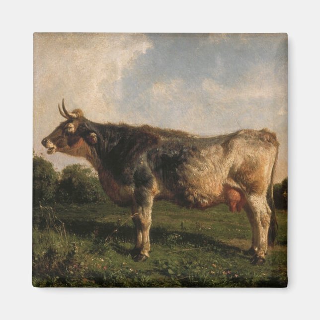 Kuh in einem Feld (Zuchttier) (von Filippo Palizzi Magnet (Vorne)