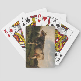 Kuh in einem Feld (Zuchttier) (von Filippo Palizzi Spielkarten
