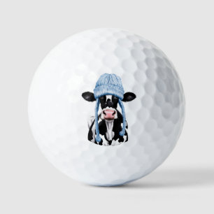 Kuh in einem Hut. Golfball