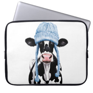 Kuh in einem Hut. Laptopschutzhülle