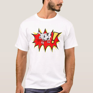 Kuh in einer KAPOW-Sternexplosion T-Shirt