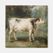 Kuh in einer ländlichen Landschaft (Zuchttier)