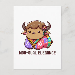 Kuh in Elegance im Hochland Postkarte