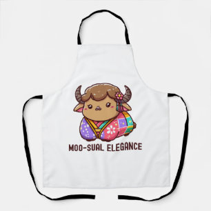 Kuh in Elegance im Hochland Schürze