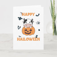 Kuh in Pumpkin Niedliche Kühe glückliche Halloween