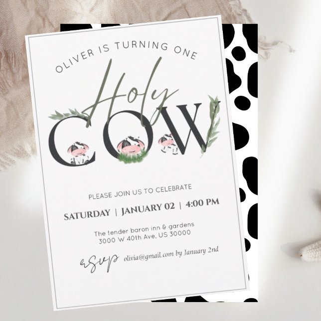 Kuh Junge Geburtstag Einladung (Von Creator hochgeladen)