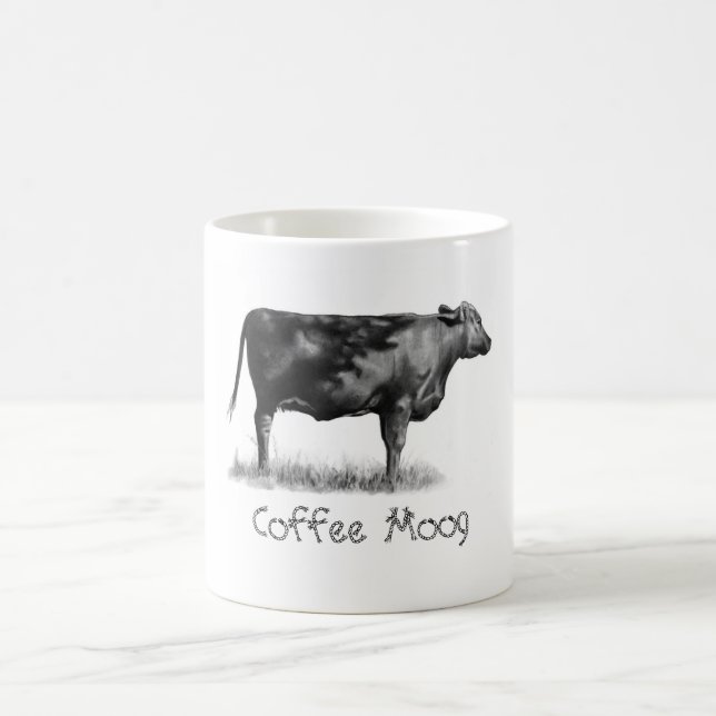 KUH-KAFFEE-TASSE (Kaffee Moog) Bleistift-Zeichnen Tasse (Mittel)