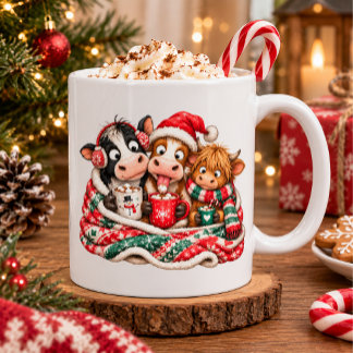 Kuh & Kalb Heiße Schokolade Winter Weihnachtsdesig Kaffeetasse