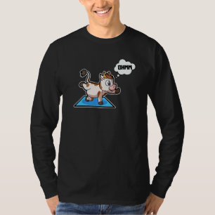 Kuh Kalb Yoga-Posen Sport Gymnastik Ohm Herzschlag T-Shirt