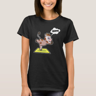 Kuh-Kalb-Yoga-Posen Sportgymnastik Ohm Herzschlag T-Shirt