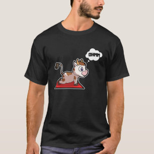 Kuh-Kalb-Yoga-Posen Sportgymnastik Ohm-Herzschlag T-Shirt