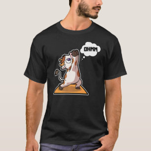 Kuh Kalb Yoga-Übungen Sport Gymnastik Ohm Herzschl T-Shirt