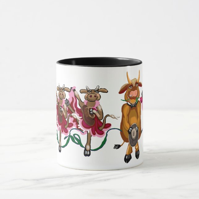 Kuh Kankan und glücklicher Stier Tasse (Zentrum)