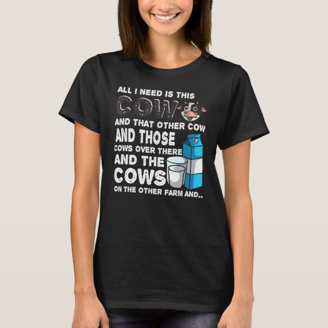 Kuh Kuh Flüsterer Farm Kuhbauer T-Shirt (Vorderseite)
