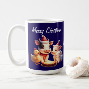 Kuh, Lamm, Schwein und Huhn Kaffeetasse
