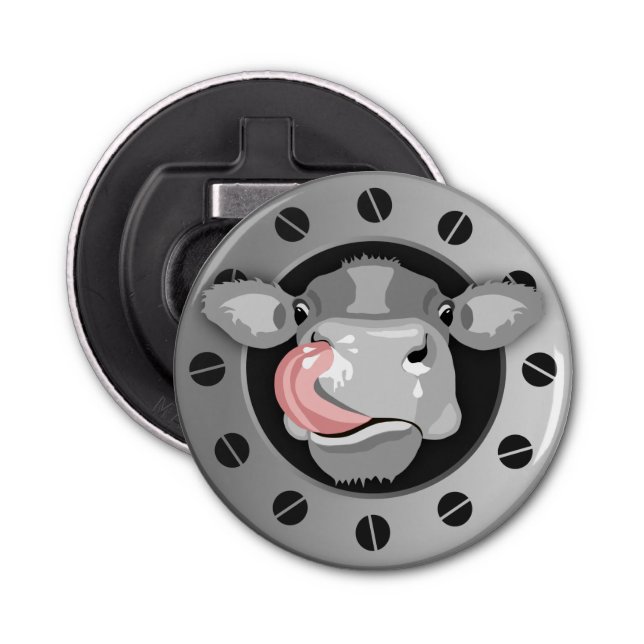 Kuh lecken Nase Flaschenöffner (Vorderseite)