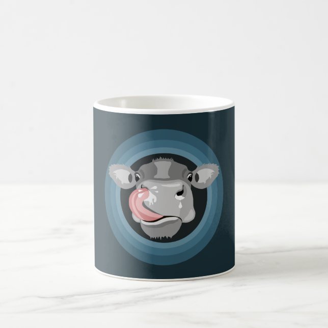 Kuh leckt Nase Kaffeetasse (Mittel)