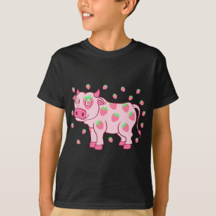 Kuh Liebe Erdbeeren Milch Obst Lover Fruchtfleisch T-Shirt