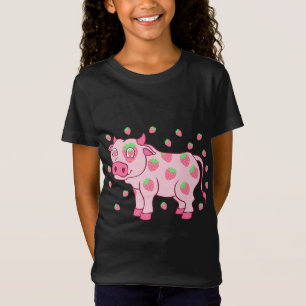 Kuh Liebe Erdbeeren Milch Obst Lover Fruchtfleisch T-Shirt