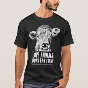 Kuh Liebe Tiere Vegan Vegetarisch Frauen Männer Ki T-Shirt