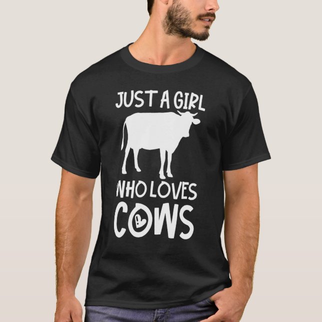 Kuh Liebes Mädchen T-Shirt (Vorderseite)