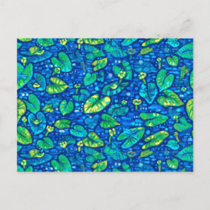 Kuh Lilie, Sputterdockteich Lily Floral Muster Postkarte
