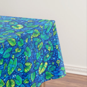 Kuh Lilien, Spatterdock Sommerteich Blumenmuster Tischdecke