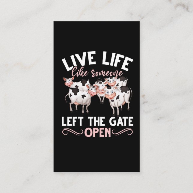 Kuh Lover Farm Tierischer Spaß Heifer Farmdrossel Visitenkarte (Vorderseite)