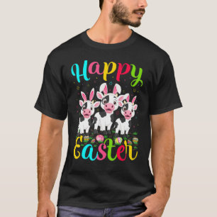 Kuh Lustiges Osterei Hase Kuh Frohe Ostern T-Shirt