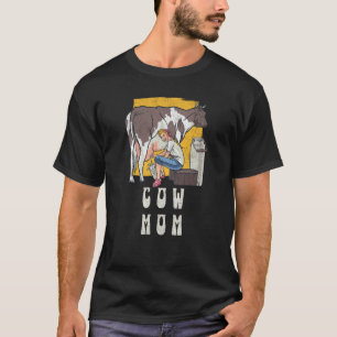Kuh Mama Bauer Scottish Highland Cows Cowgirl Boy T-Shirt