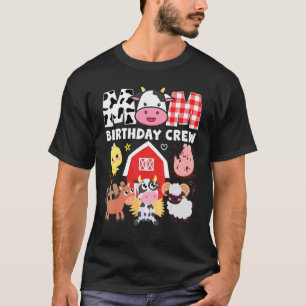 Kuh-Mama-Geburtstags-Crew-Farm-Thema-Tiere-Kinder- T-Shirt