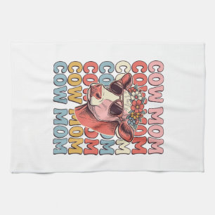 Kuh-Mama Retro-Sonnenbrille Kuh Vintage Gravur Des Geschirrtuch
